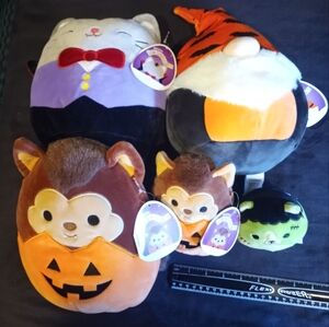 NWT SQUISHMALLOW Halloween Lot of 5 - Tally, Tenson, Wade x2, Len Frankenstein